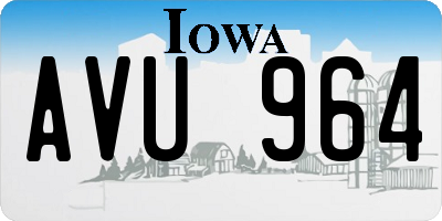 IA license plate AVU964
