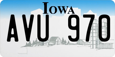 IA license plate AVU970