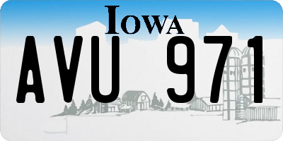 IA license plate AVU971
