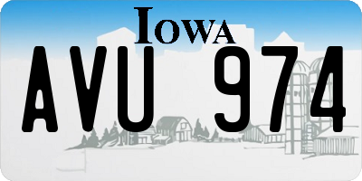 IA license plate AVU974