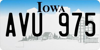 IA license plate AVU975