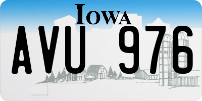IA license plate AVU976