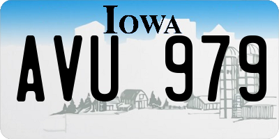 IA license plate AVU979