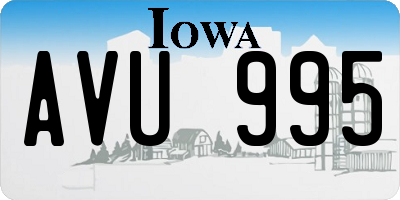 IA license plate AVU995