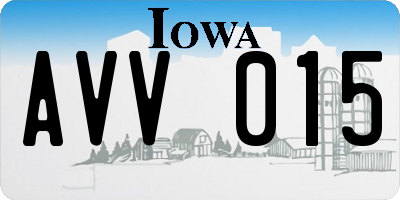 IA license plate AVV015