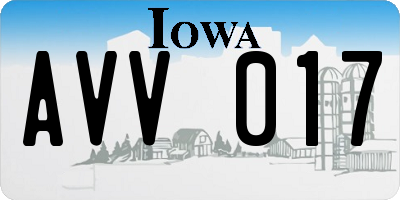 IA license plate AVV017