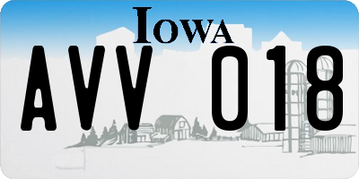 IA license plate AVV018