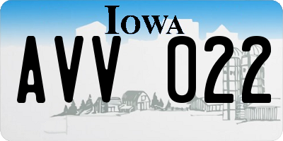 IA license plate AVV022