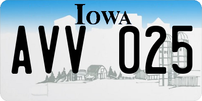 IA license plate AVV025