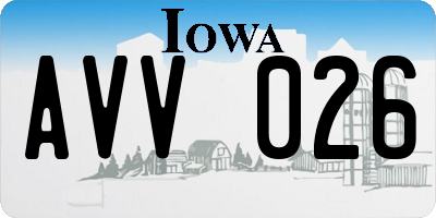 IA license plate AVV026