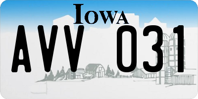 IA license plate AVV031