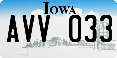 IA license plate AVV033