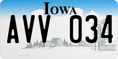 IA license plate AVV034