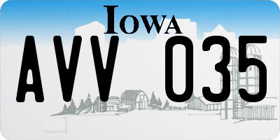 IA license plate AVV035