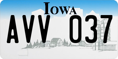 IA license plate AVV037