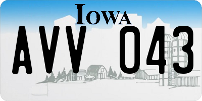 IA license plate AVV043