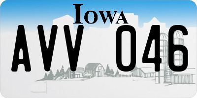 IA license plate AVV046