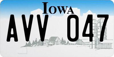 IA license plate AVV047