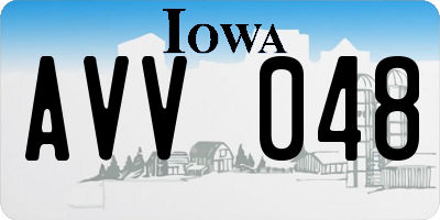 IA license plate AVV048
