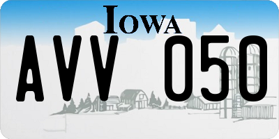 IA license plate AVV050