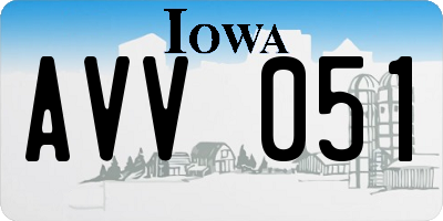IA license plate AVV051