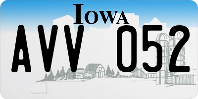 IA license plate AVV052