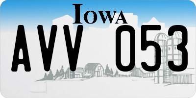 IA license plate AVV053