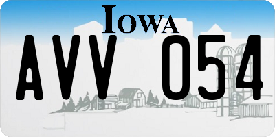 IA license plate AVV054