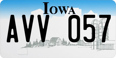 IA license plate AVV057