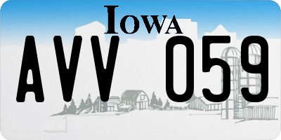 IA license plate AVV059