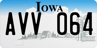 IA license plate AVV064