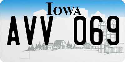IA license plate AVV069