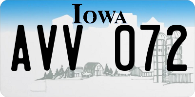 IA license plate AVV072