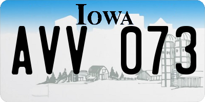 IA license plate AVV073