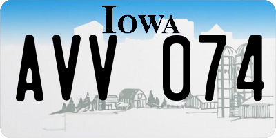 IA license plate AVV074