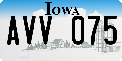 IA license plate AVV075