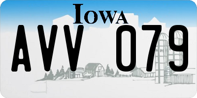 IA license plate AVV079