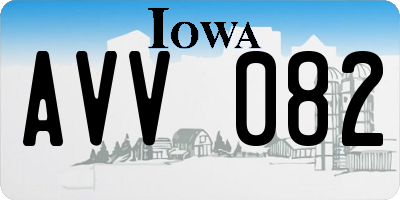 IA license plate AVV082