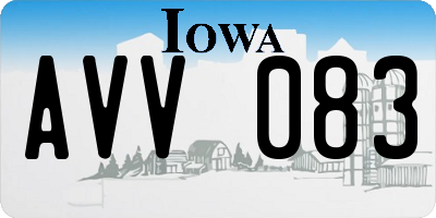 IA license plate AVV083