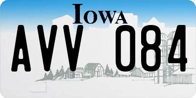 IA license plate AVV084