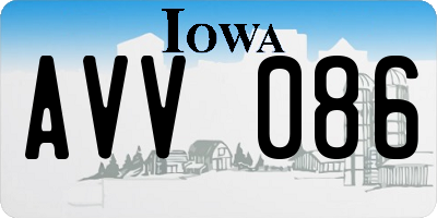 IA license plate AVV086