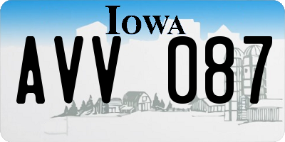 IA license plate AVV087