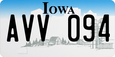 IA license plate AVV094