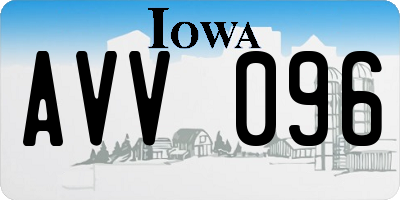 IA license plate AVV096