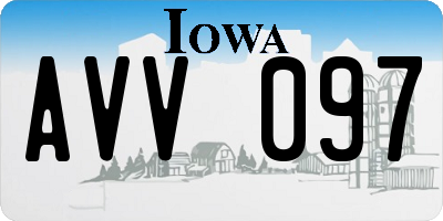 IA license plate AVV097