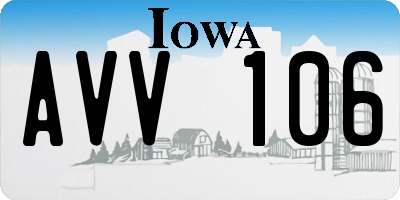 IA license plate AVV106