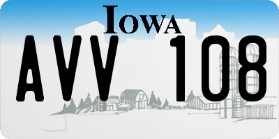 IA license plate AVV108