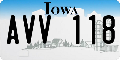 IA license plate AVV118