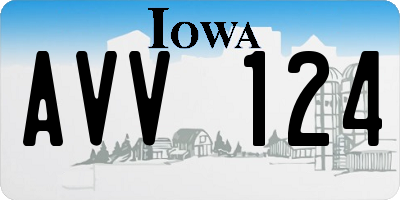 IA license plate AVV124