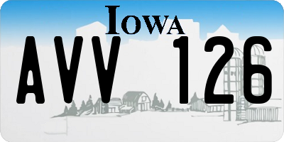 IA license plate AVV126